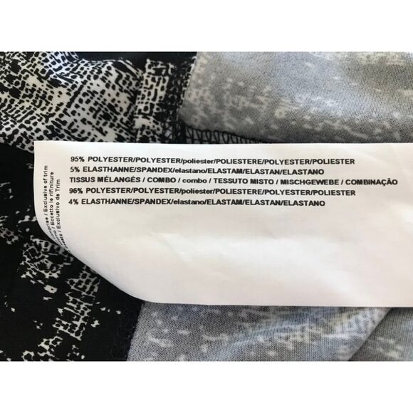 JOSEPH RIBKOFF 3/4 Sleeve Top Size 12 Black White Strap Shoulder Cuffs Stretchy - Picture 10 of 10